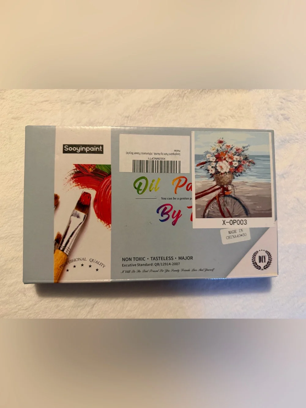 Floral Bicycle Frameless Picture Oil Paint By Numbers Painted Picture Kits DIY